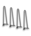 57030 Black Hairpin Carbon Steel Table Leg 4 Pack