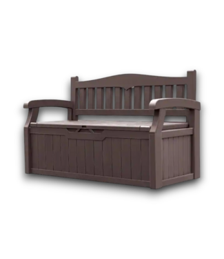 Bud's Warehouse 57031 80 Gallon Brown Outdoor Storage Bench
