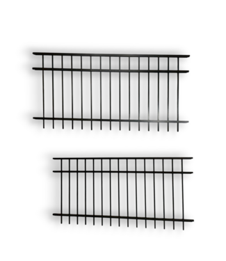 Bud's Warehouse 57020 72 X 35 Black Aluminum Fencing 2 Pieces Set
