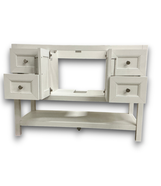 57054 Holly White Bathroom Vanity Base Top Not Included