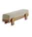 57058 55” Dinning Bench Fabric Seat Light Brown