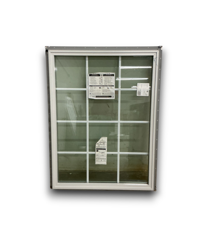 57061 48 X 36 White Aluminum Fixed Window - Grid