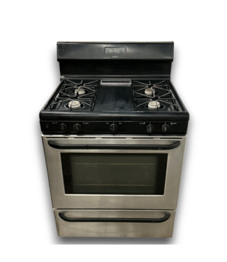 Bud's Warehouse 57067 Black & Steel 4-burner Gas Range
