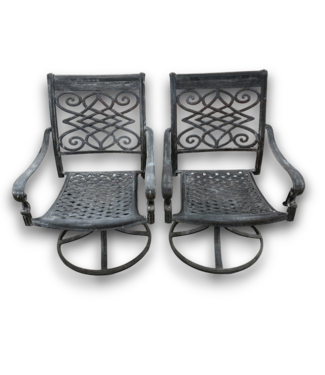 Bud's Warehouse 57073 Outdoor 360° Swivel Chairs Set Of 2