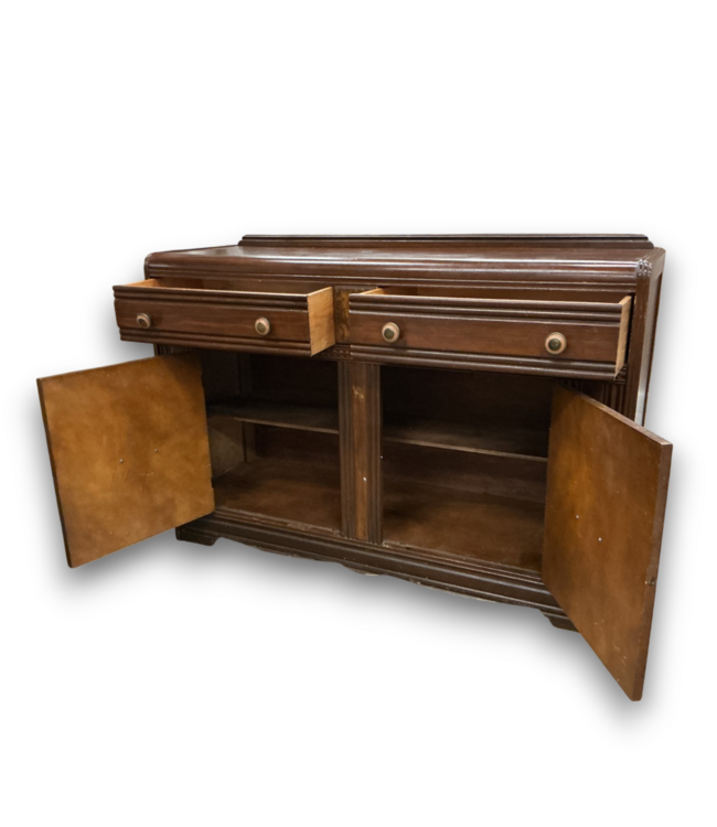 57074 Vintage Waterfall Style Wooden Buffet/sideboard