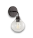 57075 6.5” 1 Light Iron And Seeded Glass Light