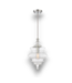 57077 1 Light Chrome Clear Glass Hanging Pendant Light