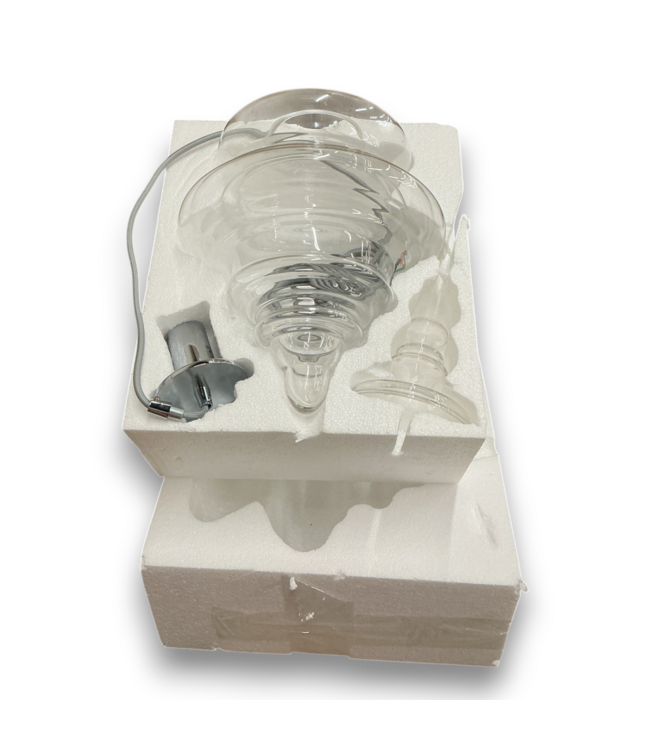 57077 1 Light Chrome Clear Glass Hanging Pendant Light