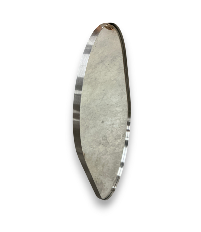 57081 Brushed Nickel Oval Wall Mirror
