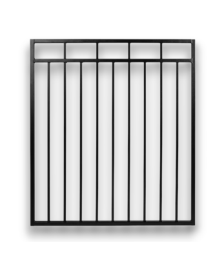 Bud's Warehouse 57084 Benitoite Black Satin Finish Steel Anti-sag Fence Gate