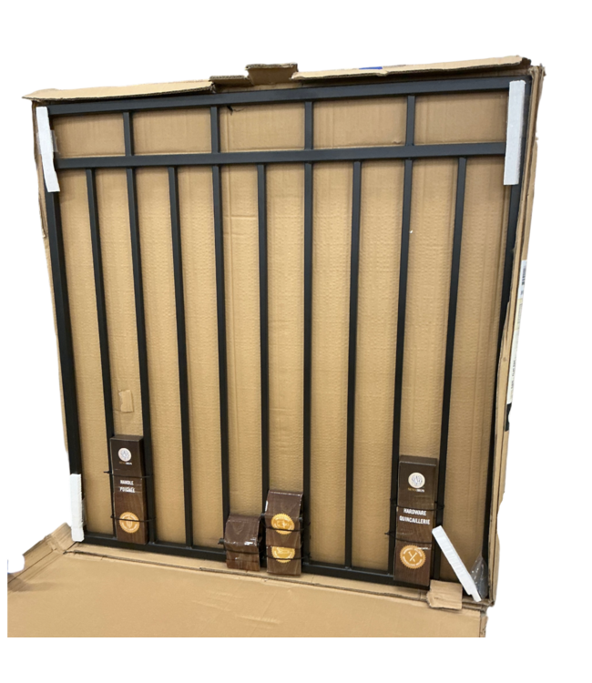 57084 Benitoite Black Satin Finish Steel Anti-sag Fence Gate