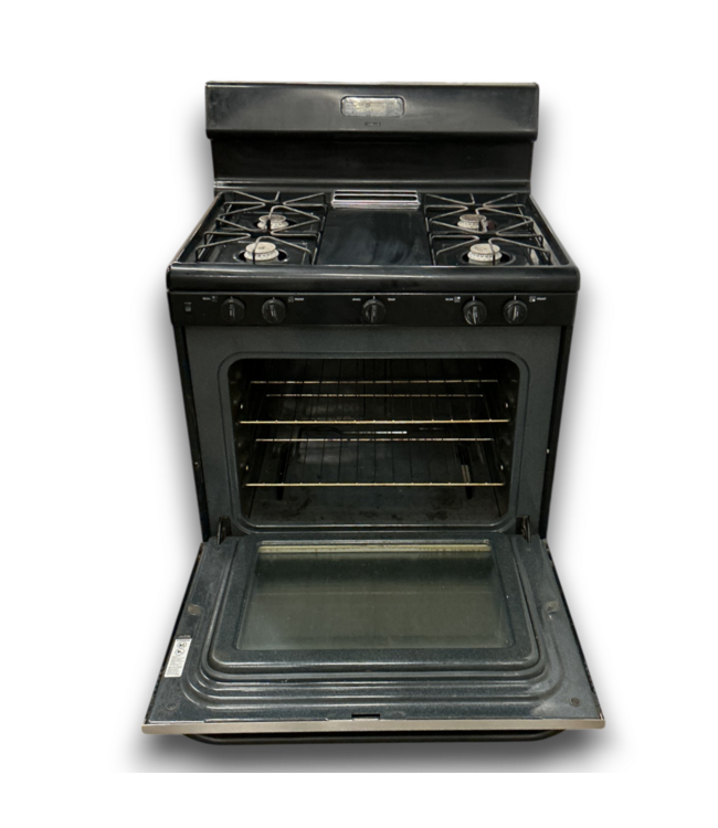 57067 Black & Steel 4-burner Gas Range