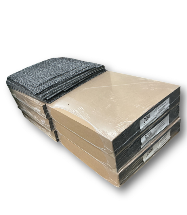 57078 Charcoal Square Carpet Tiles With Fiber Backing 6 Boxes