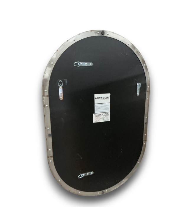 57081 Brushed Nickel Oval Wall Mirror