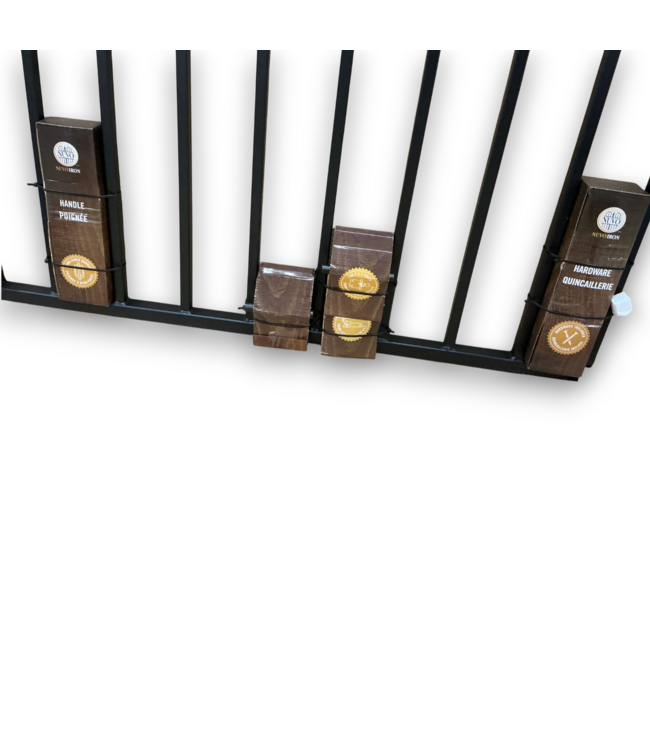 57084 Benitoite Black Satin Finish Steel Anti-sag Fence Gate