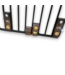 57084 Benitoite Black Satin Finish Steel Anti-sag Fence Gate