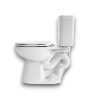 Bud's Warehouse 57107 White Anti Clog Elongated Full Toilet