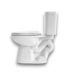 57107 White Anti Clog Elongated Full Toilet