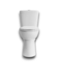 57107 White Anti Clog Elongated Full Toilet
