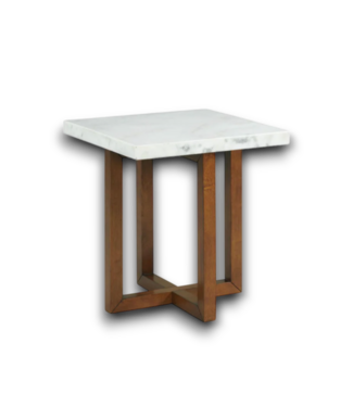 Bud's Warehouse 57112 22 X 24 In. White Granite Marble End Table