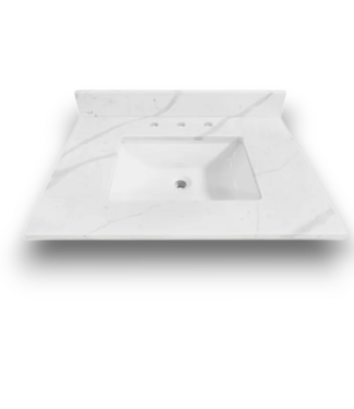 Bud's Warehouse 57117 31” Marble Design  Bathroom Sink Vanity Top