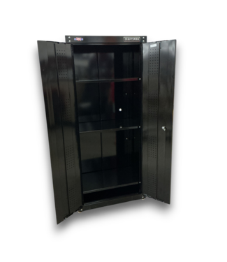 Bud's Warehouse 57118 Freestanding Black Steel Garage Cabinet 72"h
