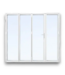 57120 144 X 96 White Aluminum 4-panel Patio Door