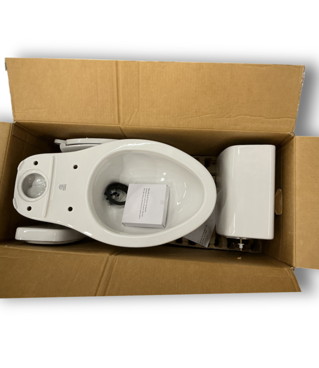 57107 White Anti Clog Elongated Full Toilet