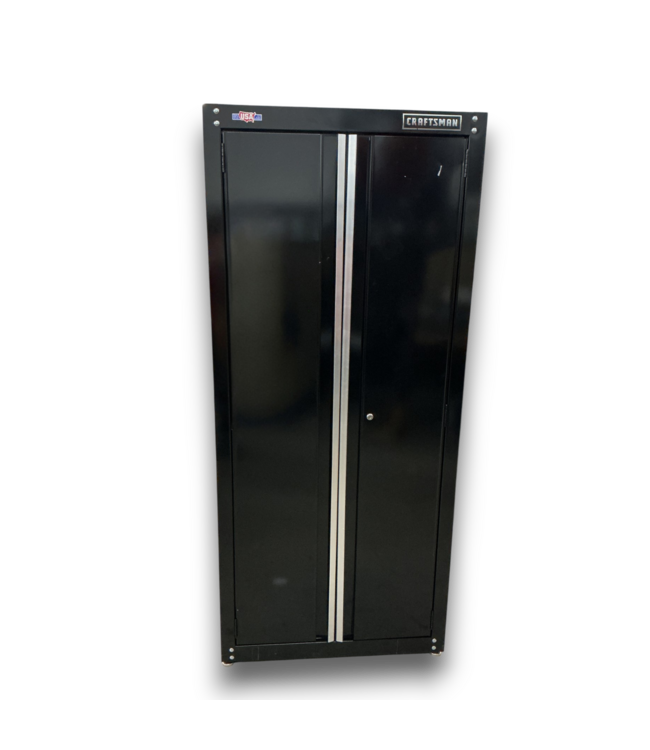 57118 Freestanding Black Steel Garage Cabinet 72"h