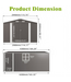 57121 Gray Outdoor Metal Storage Shed 10' X 14'