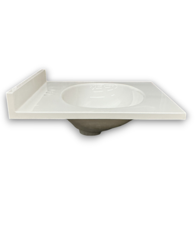 57128 White Single Vanity Sink Top 25"