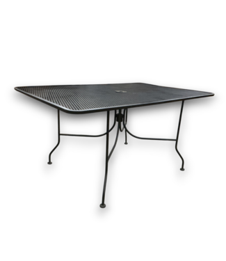 Bud's Warehouse 57135 Steel Black Rectangle Outdoor Dining Table W/umbrella Hole