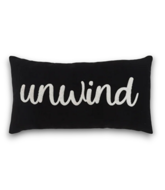 Bud's Warehouse 57138 Graphic Print Black Unwind Rectangle Lumbar Pillow