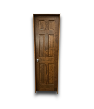 Bud's Warehouse 57139 24x80 Dark Brown Wood 6 Panel Prehung Door