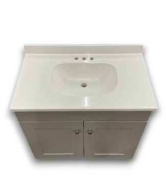 Bud's Warehouse 57146 Cloud Gray Vanity W/top 30"