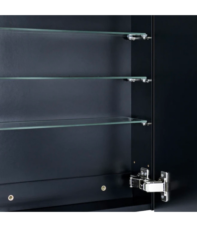 57131 Garnes Surface/recessed Mount Black Mirrored Medicine Cabinet