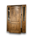 57130 42 X 96 Brown Wood 2 Panel Door And Frame