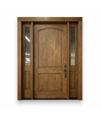 Bud's Warehouse 57130 42 X 96 Brown Wood 2 Panel Door And Frame