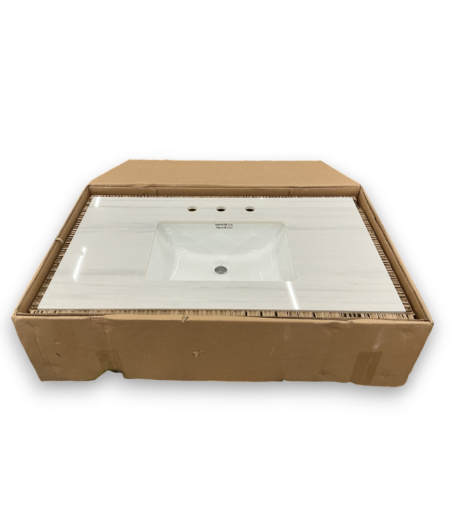 57136 Bianco Sintered Stone Sink Top 37"