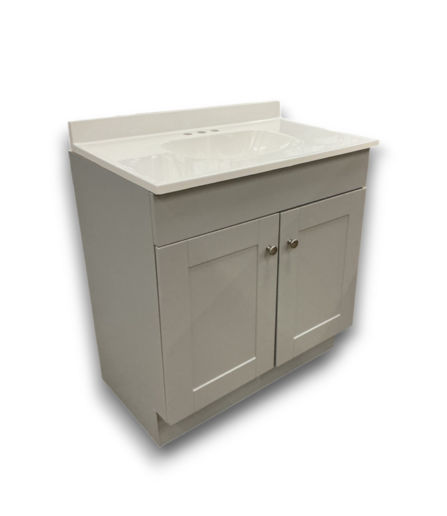 57146 Cloud Gray Vanity W/top 30"