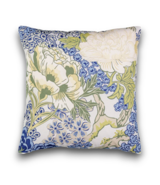 Bud's Warehouse 57150 18 X 18 Blue Floral Pillow 100% Cotton