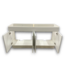 57157 White Double Bathroom Vanity Base 60"