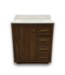 57166 Warm Walnut Bathroom Vanity W/top 30"