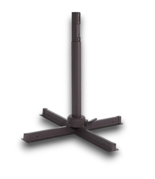 57172 13' Aluminum Beige Crank Modern Patio Umbrella