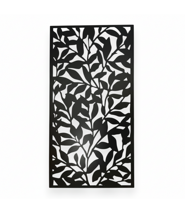 57175 Tangle Black Galvanized Steel Fence Panel 2 Pack