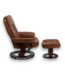 57164 Multi-position Recliner/ottoman With Swivel Base In Vintage Leatehrsoft