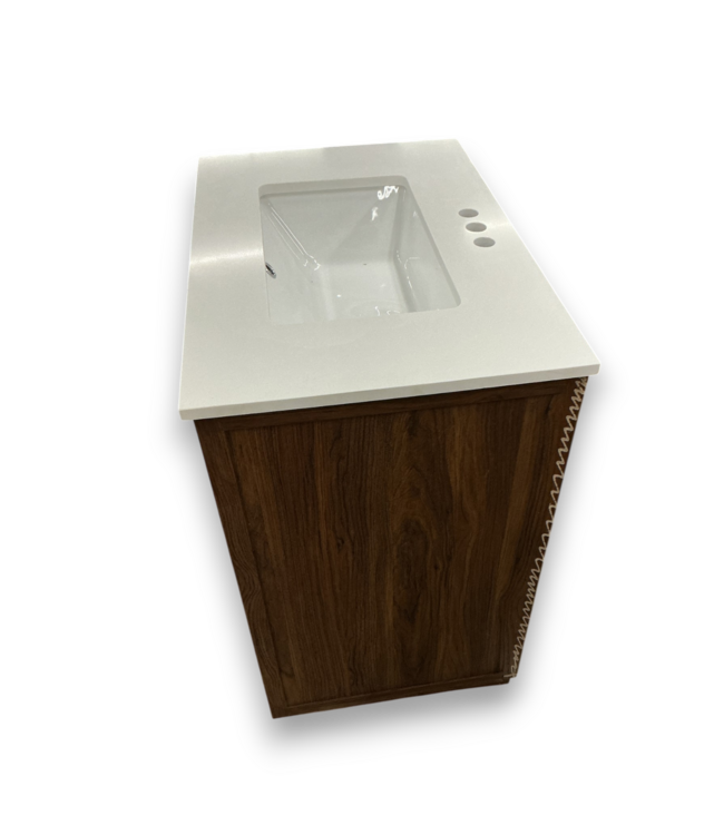 57166 Warm Walnut Bathroom Vanity W/top 30"