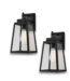 57177 Black Tapered Outdoor Wall Lights 2-pack