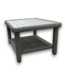 57182 Gray Wicker Outdoor Table