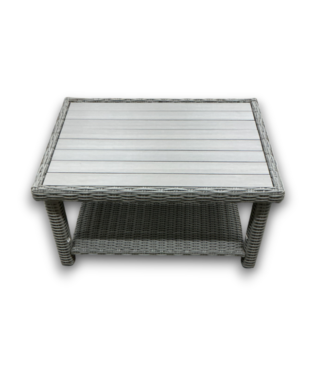 57182 Gray Wicker Outdoor Table